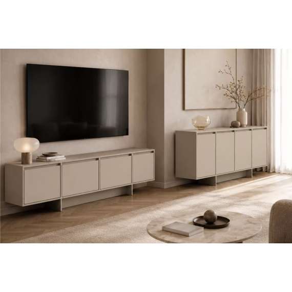 Skjenk Zolia 180x77 cm - cashmere - 4 dører