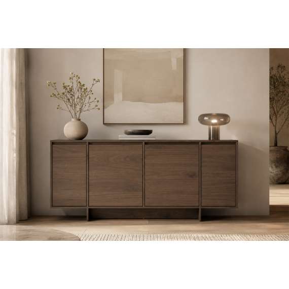 Skjenk Zolia 180x77 cm - valnøtt - 4 dører