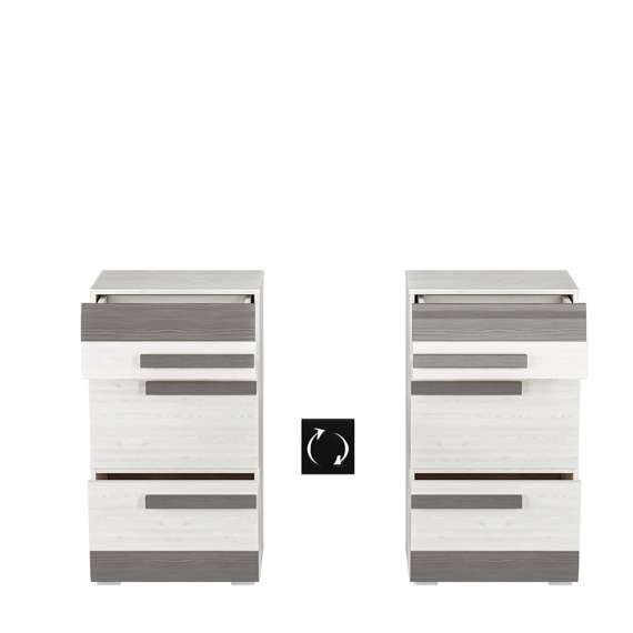 Skoskap Blanco 55x96 cm - snøfuru - grå furu