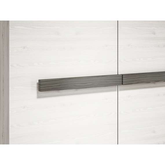 Garderobe Blanco 92x202 cm - snøfuru - grå furu - 2 dører