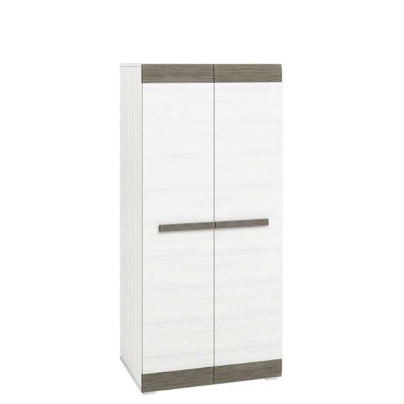 Garderobe Blanco 92x202 cm - snøfuru - grå furu - 2 dører