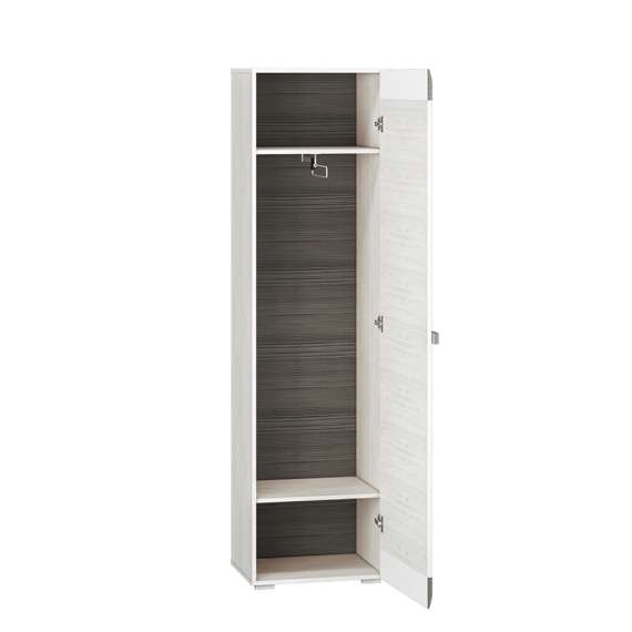 Garderobe Blanco 55x202 cm - snøfuru - grå furu - 1 dør