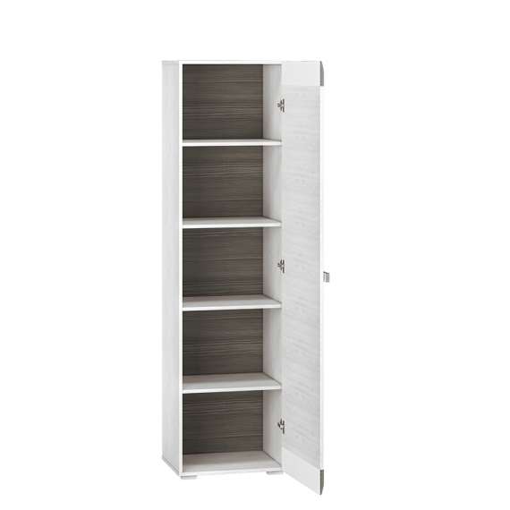Skap Blanco 55x202 cm - snøfuru - grå furu - 1 dør
