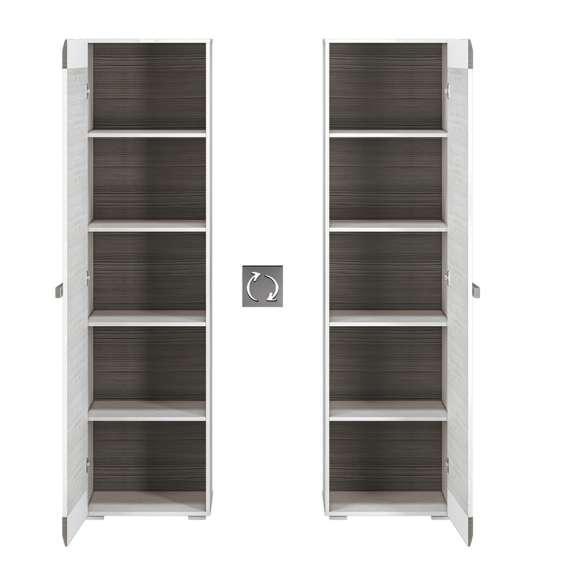 Skap Blanco 55x202 cm - snøfuru - grå furu - 1 dør