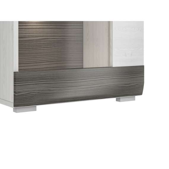 Vitrineskap Blanco 55x202 cm - snøfuru - grå furu