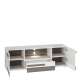 TV-benk Blanco 165x55 cm - snøfuru - grå furu - 2 dører - 1 skuff