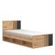 Seng Varbes 90x200 cm - eik artisan - svart matt - spiler