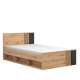 Seng Varbes 120x200 cm - eik artisan - svart matt - spiler