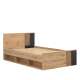 Seng Varbes 120x200 cm - eik artisan - svart matt - spiler