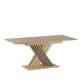 Spisebord VARBES 138-178 cm - med illeggsplate -  eik artisan - svart matt