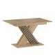 Spisebord VARBES 138-178 cm - med illeggsplate -  eik artisan - svart matt