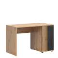 Skrivebord VARBES 120x60 cm - 1 dør - eikartisan - svart matt