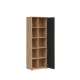 Reol Varbes  70x195 cm - eik artisan - svart matt- spiler