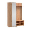 Entresett VARBES -140x195 cm - eik artisan - svart matt