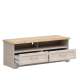 Tv-benk Anga 124x47 cm - 2 skuffer - cashmere - eik mauvella