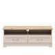 Tv-benk Anga 124x47 cm - 2 skuffer - cashmere - eik mauvella