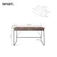 Skrivebord Match MB 135x67 cm - brun eik - med skuffer