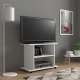 Tv-benk Yogi 80x60 cm - hvit - med hjul