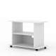 Tv-benk Yogi 80x60 cm - hvit - med hjul