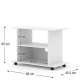 Tv-benk Yogi 80x60 cm - hvit - med hjul