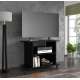 Tv-benk Yogi 80x60 cm - sort - med hjul