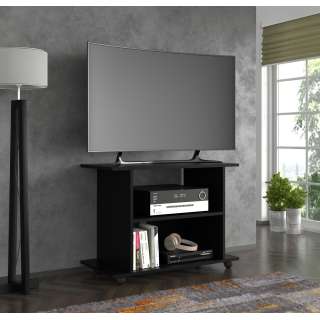 Tv-benk Yogi 80x60 cm - sort - med hjul