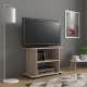 Tv-benk Yogi 80x60 cm - lys eik - med hjul
