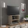 Tv-benk Yogi 80x60 cm - lys eik - med hjul