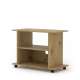 Tv-benk Yogi 80x60 cm - eik - med hjul