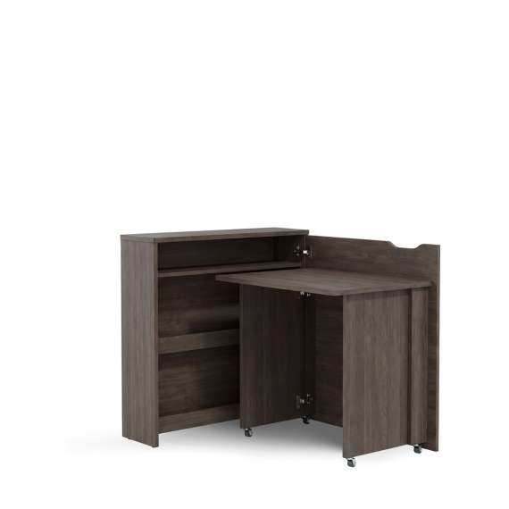 Work Concept Slim skrivebord 90 cm - sammenleggbart - brun eik