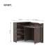 Work Concept Slim skrivebord 90 cm - sammenleggbart - brun eik