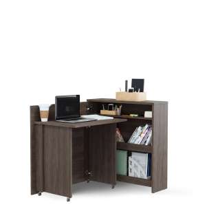 Work Concept Slim skrivebord 90 cm - sammenleggbart - brun eik