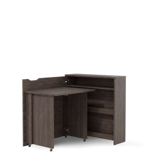 Work Concept Slim skrivebord 90 cm - sammenleggbart - brun eik