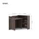Work Concept Slim skrivebord 90 cm - sammenleggbart - brun eik