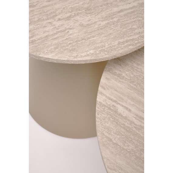 Bordsett ZURICH - travertin imitasjon - cashmere understell
