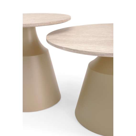 Bordsett ZURICH - travertin imitasjon - cashmere understell