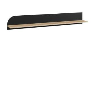 Hylle AURIQUET 169x26 cm - eik vill - svart matt