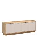 Kommode Dalva 134x86 - med skuff - eik - cashmere