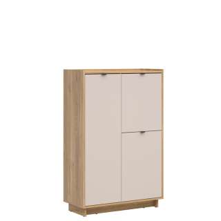 Skap Dalva 96x145 - 3 dører - eik mauvella - cashmere
