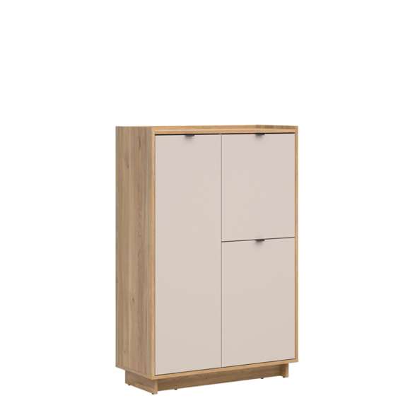 Skap Dalva 96x145 - 3 dører - eik mauvella - cashmere