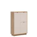 Skap Dalva 96x145 - 3 dører - eik mauvella - cashmere