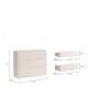 Kommode BREATH - 103x83 cm - beige sand - 3 skuffer - avrundede kanter
