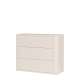 Kommode BREATH - 103x83 cm - beige sand - 3 skuffer - avrundede kanter