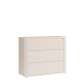 Kommode BREATH - 103x83 cm - beige sand - 3 skuffer - avrundede kanter
