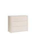 Kommode BREATH - 103x83 cm - beige sand - 3 skuffer - avrundede kanter