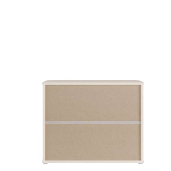 Kommode BREATH - 103x83 cm - beige sand - 3 skuffer - avrundede kanter