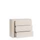 Kommode BREATH - 103x83 cm - beige sand - 3 skuffer - avrundede kanter