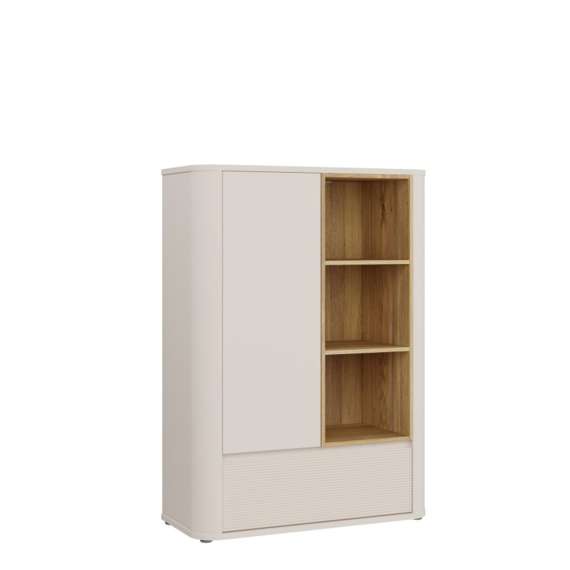 Reol BREATH - 98x137 cm - beige sand - 1 dør - 1 skuff - avrundede kanter