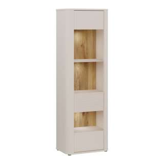 Vitruneskap BREATH - 64x195 cm - beige sand - 1 dør - avrundede kanter