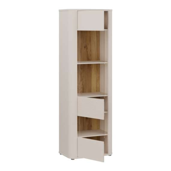 Vitruneskap BREATH - 64x195 cm - beige sand - 1 dør - avrundede kanter